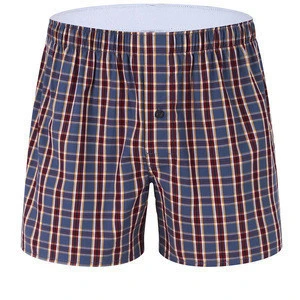 Upolon Manufacturer Cheapest Price100% Cotton Shorts Boxer For Plaid Mens Underwear Sexy