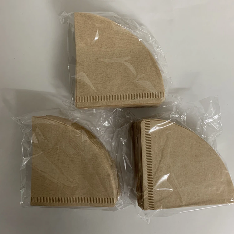 V01 shape coffee filter rolling paper for 1-2 persons size 105*140 mm 100pcs virgin wood pulp coffee bag filter paper