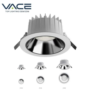 VACE IP44 Waterproof Beam Adjustable Round Ceiling Cob Smd 18w 20w 30w 40w Recessed LED Down Light