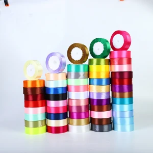 Various sizes 2cm wide balloon silk ribbon box with ribbon