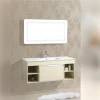 Wall Mounted Bathroom Vanities Shelves and Storage Sensor Switch LED Light Make Up Mirror