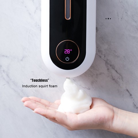 Wall mounted infrared sensor touchless washing hand automatic foam soap dispenser with bracket