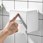 wall mounted  tissue box hotel public toilet paper holder self adhesive  plastic toilet paper towel box