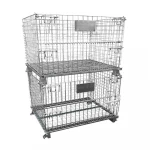 Warehouse Bulk Storage Folding Zinc Plated Welded Wire Mesh Pallet Cage