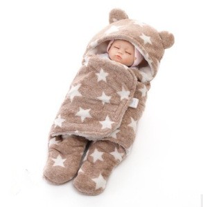 Warm Sack Swaddle Receiving Blanket Infant Fleece Organic Cotton Stroller Winter Sleeping Bag  For Girls Boys