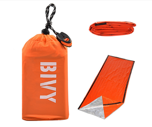Waterproof Bivy Emergency Sleeping Bag with Survival Whistle