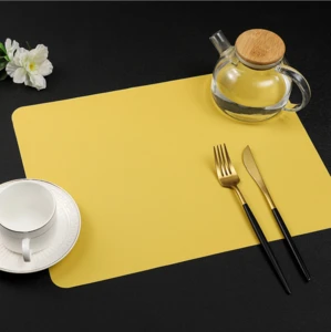 Waterproof Table Mat Fashion Pure Color Silicone Mat Children Western Food Placemat High Temperature Heat Insulation Pad