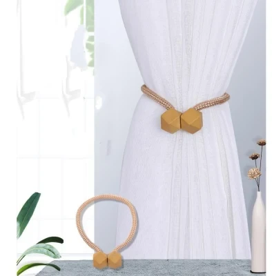 Weave Rope Magnetic Curtain Buckle Decorative Curtain Buckle Practical Office and Home