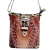Import Western Messenger Bag Leopard Croco Leather Rhinestone Studded Handbag Buckle Carry Shoulder Purse from China