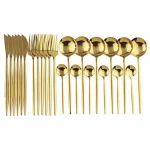 Western Royal Gold Cutlery Wedding Party cutlery spoon knife fork Set Stainless Steel Flatware fork knife spoon set