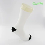 White black toes polyester blank socks for sublimation