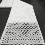 White Fabric High Quality Traditional Culture Pure Border Embroidery 100% Polyester Printed Embossed Nonwoven Crystal Super Soft
