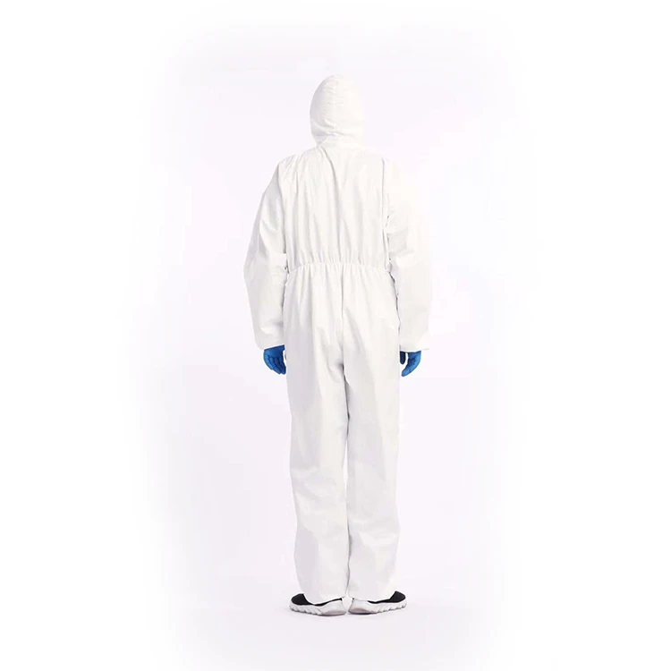 White Protective Disposable Clothing Safety Suit
