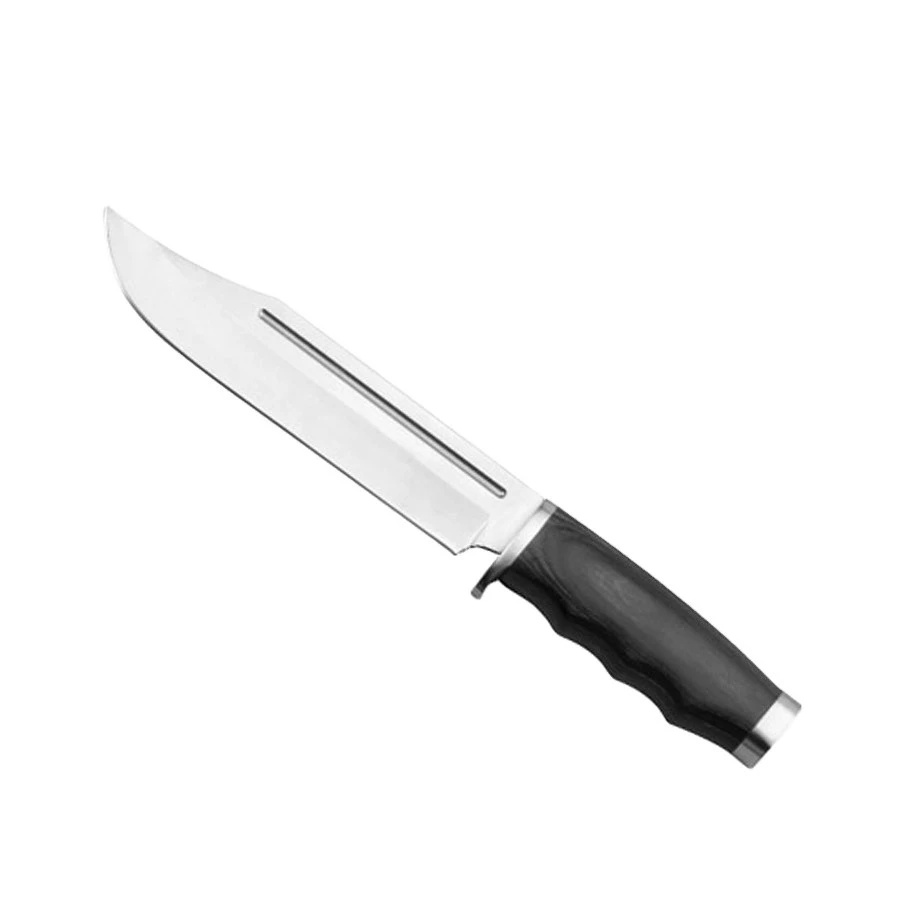 Wholesale 10 Fixed Blade  Wood Handle Hunting Knife pocket knives black woodpocket knives