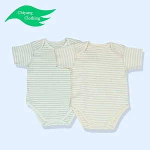 Wholesale 100% organic cotton baby clothes soft stylish baby summer romper set baby clothing