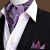 Import wholesale adults paisley polyester business wedding ascot cravat tie pocket square set from China