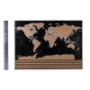 Wholesale Black Background traveling map Deluxe Large Scratch Off World Map Poster with Country Flags