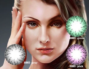 Wholesale Cheap 14.2mm yearly  soft eye color crazy contact lenses