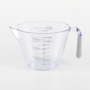 Wholesale cheap kitchen liquid digital kitchen measuring transparent plastic cups beaker set for baking