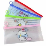 Wholesale clear clear plastic zipper pencil bag
