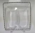 Import wholesale custom crystal large gold rim square glass charger plates beaded from China