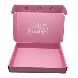 Wholesale Custom Recycled Colored Corrugated Paper Gift Box Pink Cosmetics skin care products Shipping Mailer Boxes