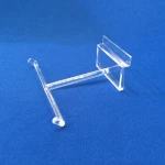 Wholesale Durable Clear Acrylic T-shaped Prong Plastic Slatwall Display Hook