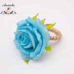 Wholesale Flower Napkin Ring Handmade Cloth Sash Holder for Wedding Decoration