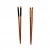 Import Wholesale  hot selling private label  dark color household tableware tangled line simple wooden chopsticks for kitchen from China