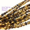 Wholesale Nature Stone Bead Tiger Eye 8 mm Coin Faceted By Hand Not Synthetic Not Glass  For Jewelry Making Hot Sale 25pcs/str
