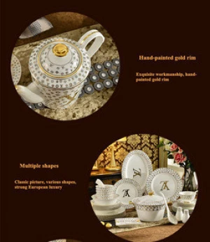Wholesale plates sets dinnerware restaurant Emboss products antique porcelain dinnerware