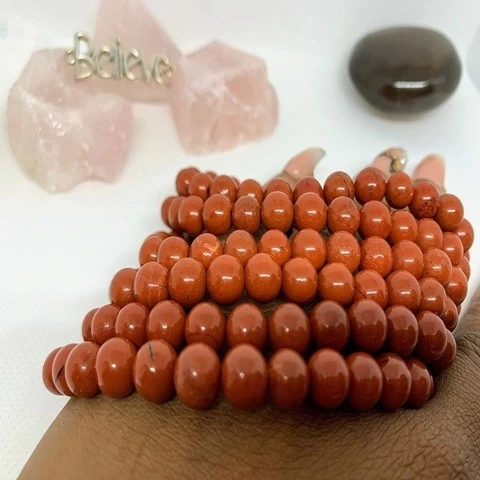 Wholesale Red Jasper Bracelet Stone Bracelet Amazon Shop Jewelry Supplier Natural from genuine agate