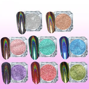 wholesales Rainbow Holographic Pigment beautiful shiny Cosmetic Metallic Glitter Powder for Christmas Decoration