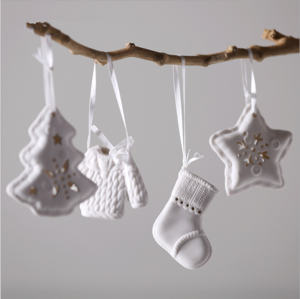 Winter new products home decor Christmas pottery ornaments