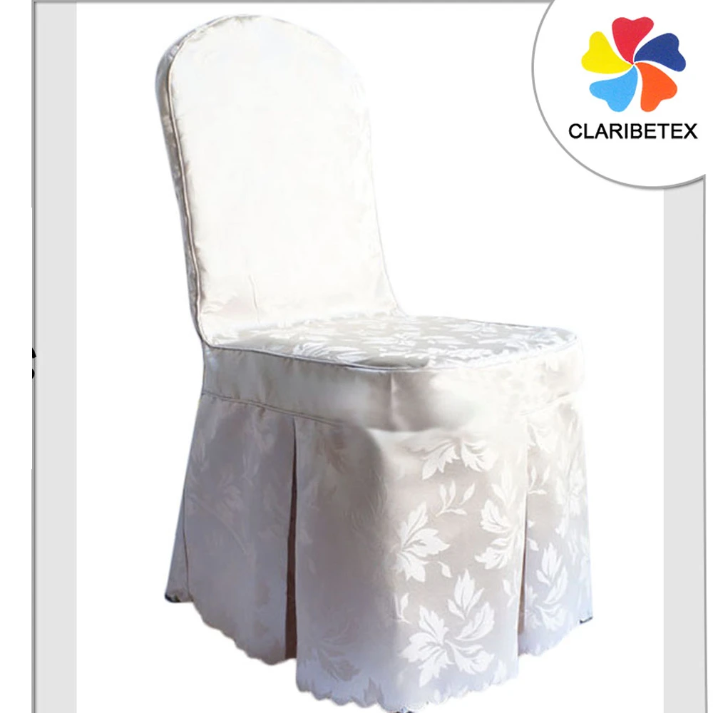 With 2 Years Warrantee Elegant Jacquard Polyester Wedding Chair Cover