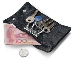Womens Genuine Leather Wallet Credit Card Case Key Holder Wallet