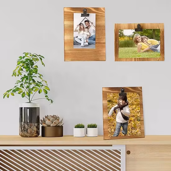 Import Wood Standing Photo Frame Wooden Table Pictures Frame Rustic Pine Wood Picture Frames from China