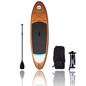 Wooden color double layer material surfing inflatable sup board