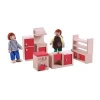 Wooden Living Room Set Dollhouse Miniature Furniture Toy for Kids Children