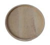Wooden Round Serving Tray Barware (Mango Wood, Natural)
