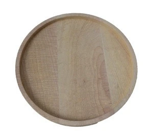 Wooden Round Serving Tray Barware (Mango Wood, Natural)