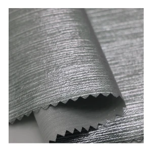 Wujiang Textile 100 Polyester Hot Stamping Sliver Foil Printed Fabric Pleated Chiffon Fabric In Bales