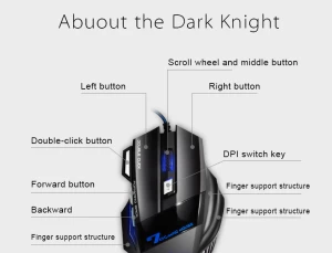 X7 esports game 7-color breathing light optical mouse