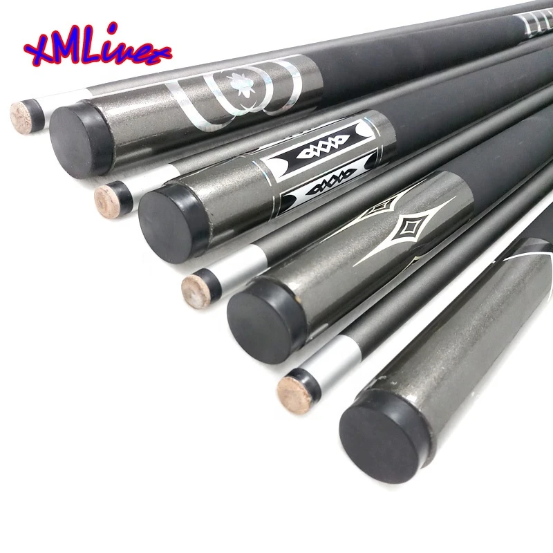 xmlivet cheap 13mm Carbon fibre Billiards Pool cue sticks grey colorful 1/2 split Carbon cue sticks can customize China