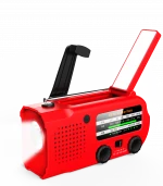 XSY-299 Emergency Dynamo Rechargeable Led Torch Hand Crank Solar Powered Flashlight Radio AM/FM/WB 5000mAh Battery Reading Lamp