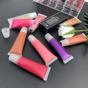 Your Own Brand Makeup Lip Gloss Vendors Cosmetics Pigment Soft Tube Lipgloss  Private Label