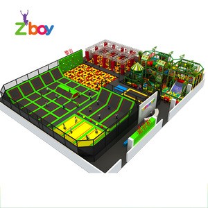 ZBoy Manufacturer Custom Size Commercial Combination Indoor Trampoline Parks