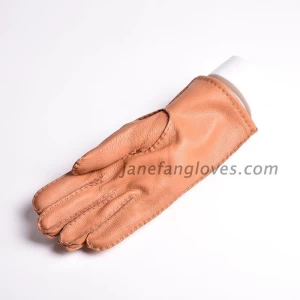 Custom best selling men's high quality deerskin winter leather glove﻿