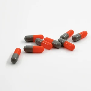 0# Orange Red Gray Gelatin Capsules