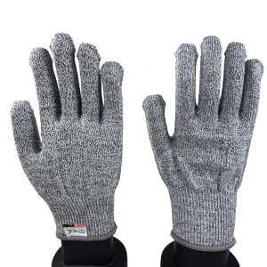Food Grade Cut Level 5 HPPE Cut Resistant Gloves 13G for Food Processing Safety & Industrial Hand Protection